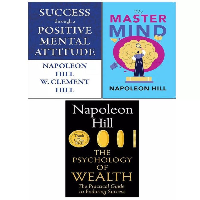 Napoleon Hill Collection 3 Books Set Psychology of Wealth, Master Mind, Success - The Book Bundle
