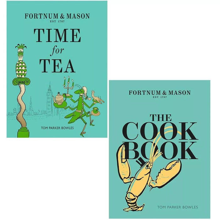 Fortnum and Mason Collection 2 Books Set by Tom Parker Bowles Time for Tea,Cook - The Book Bundle