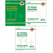 CGP'S unbeatable revision for 11+ Verbal Reasoning 3 Books set (GL Verbal Reasoning) - The Book Bundle