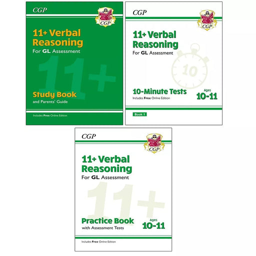 CGP'S unbeatable revision for 11+ Verbal Reasoning 3 Books set (GL Verbal Reasoning) - The Book Bundle