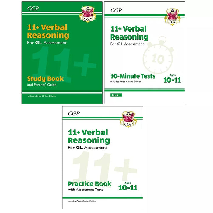 CGP'S unbeatable revision for 11+ Verbal Reasoning 3 Books set (GL Verbal Reasoning) - The Book Bundle