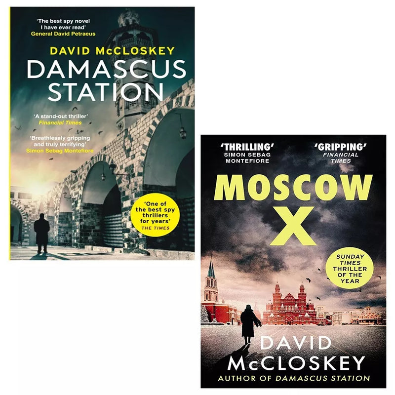 David McCloskey Collection 2 Books Set Damascus Station, Moscow X Paperback - The Book Bundle