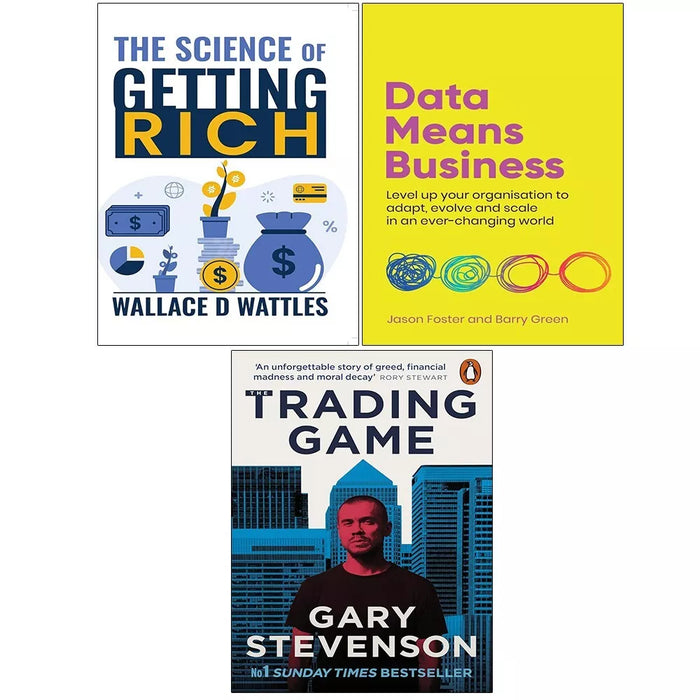 Science of Getting Rich,Trading Game,Data Means Business Jason Foster 3 Books Set - The Book Bundle