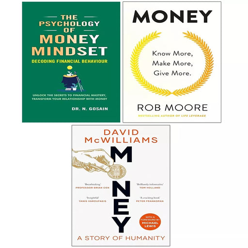 Money David McWilliams (HB), Money, Psychology of Money Mindset 3 Books Set - The Book Bundle