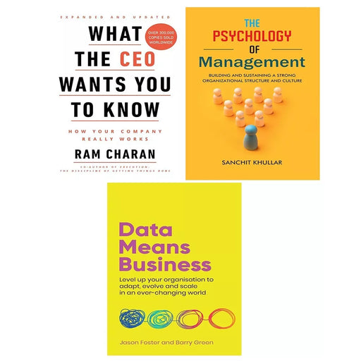 What the CEO Wants You,Data Means Business, Psychology of Management 3 Books Set - The Book Bundle