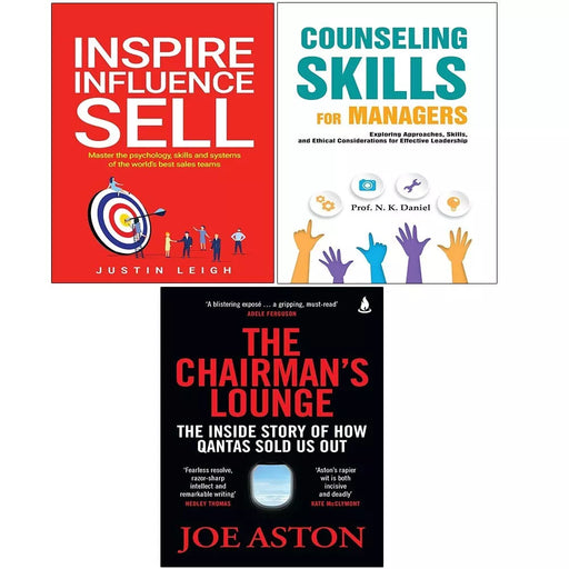 Chairman's Lounge,Inspire Influence Sell, Counseling Skills Managers 3 Books Set - The Book Bundle