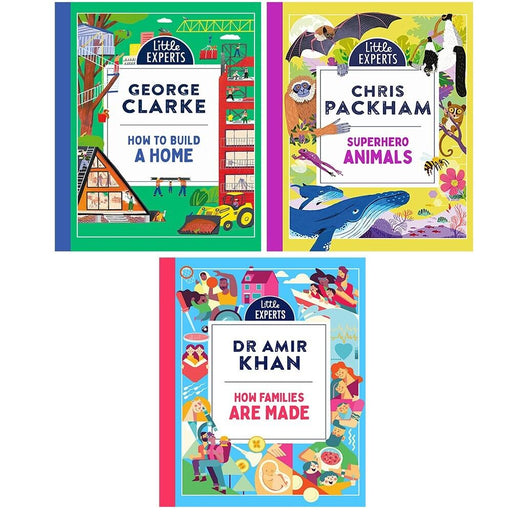 How Families Are Made, How to Build a Home, Superhero Animals 3 Books set - The Book Bundle
