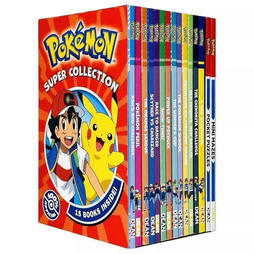 Pokemon Super Collection 15 Books Set (Ash's Big Challenge,Pokémon Peril) - The Book Bundle
