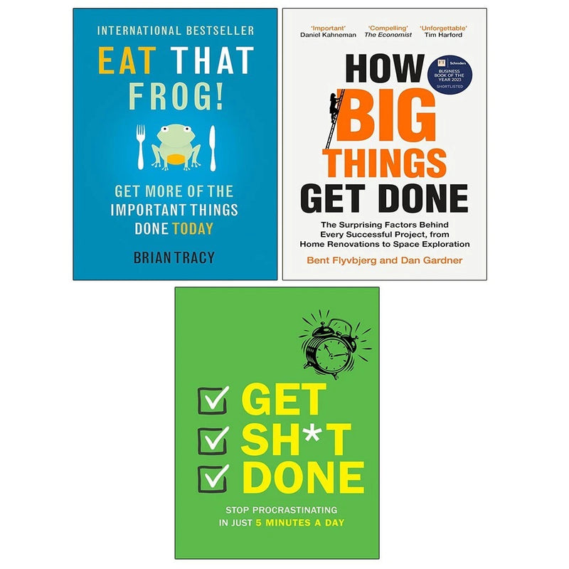 How Big Things Get Done, Get Sh*t Done, Eat That Frog! 3 Books Collection Set - The Book Bundle