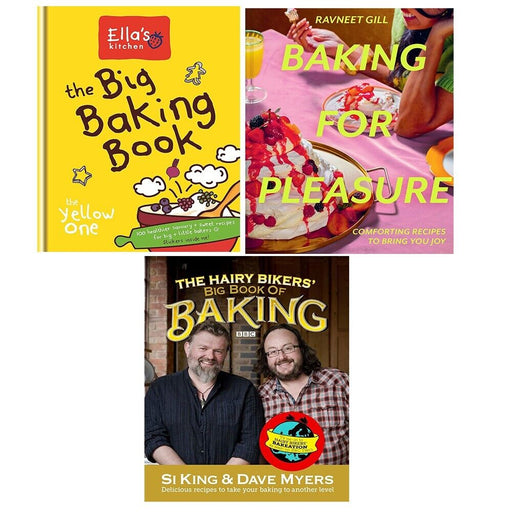 Baking for Pleasure,Hairy Bikers Big Book of Baking,Ellas Kitchen 3 Books Set HB - The Book Bundle