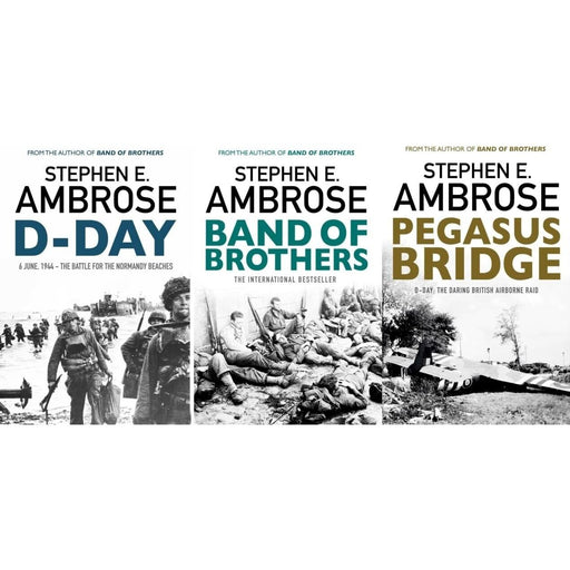 D-Day, Band of Brothers and Pegasus Bridge 3 book bundle/Set-Collection BY Stephen E Ambrose (English) - The Book Bundle
