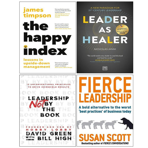 Happy Index, Leadership Not by, Leader as Healer, Fierce Leadership 4 Books Set - The Book Bundle