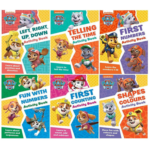 Paw Patrol Activity Collection 6 Books Set Fun with Numbers, Shapes and Colours - The Book Bundle