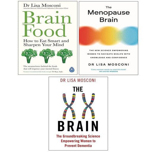 Dr Lisa Mosconi Colllectin 3 Books Set Brain Food, Menopause Brain, XX Brain - The Book Bundle