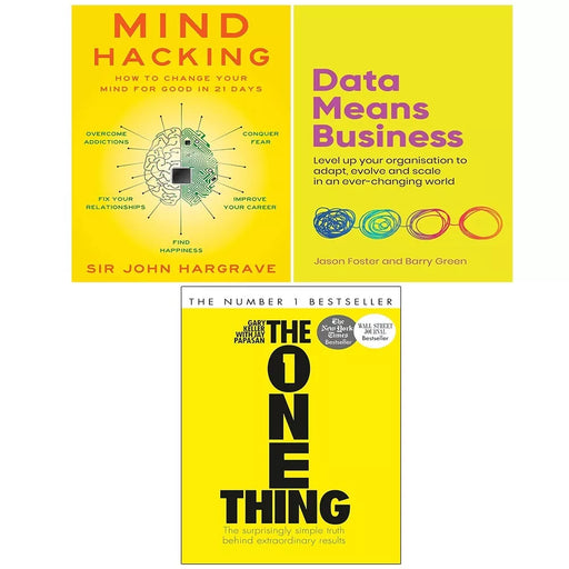 One Thing, Data Means Business, Mind Hacking Sir John Hargrave 3 Books Set - The Book Bundle
