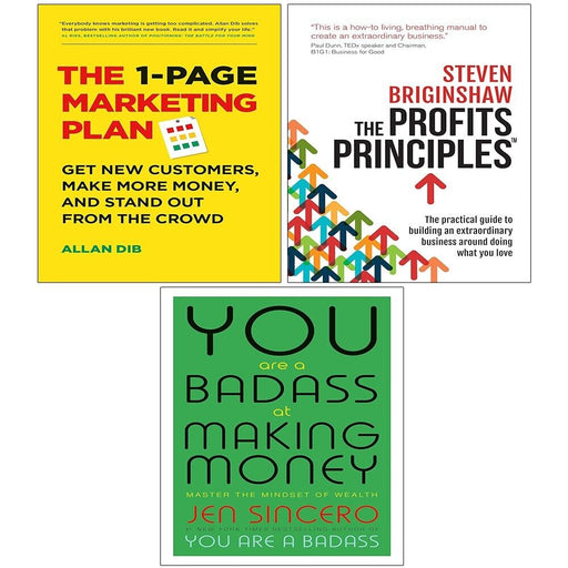 You Are a Badass at Making, 1-Page Marketing Plan,Profits Principles 3 Books Set - The Book Bundle