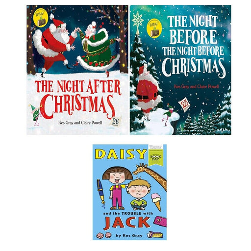 Kes Gray Collection 3 Books Set (Daisy and the Trouble,Night After Christmas) - The Book Bundle