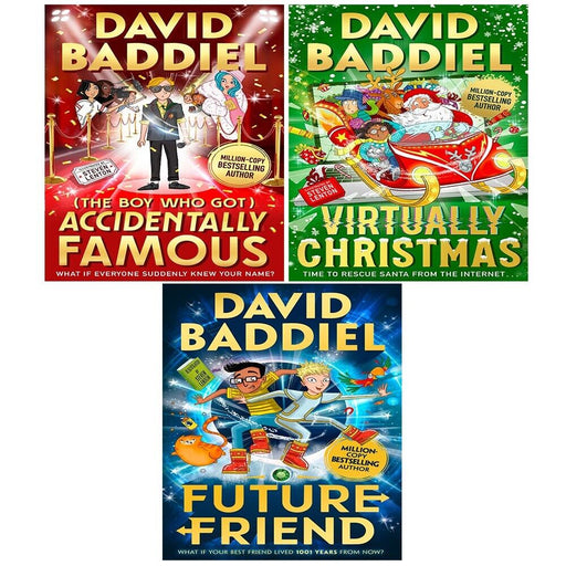 David Baddiel Collection 3 Books Set Future Friend,Virtually Christmas,Boy Who - The Book Bundle