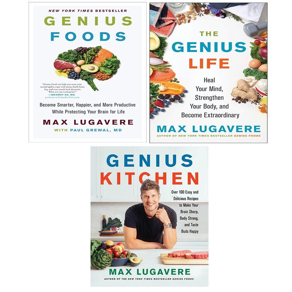 Genius Book Collection Genius Living Max Lugavere Collection 3 Books Set Genius Kitchen,Life ...