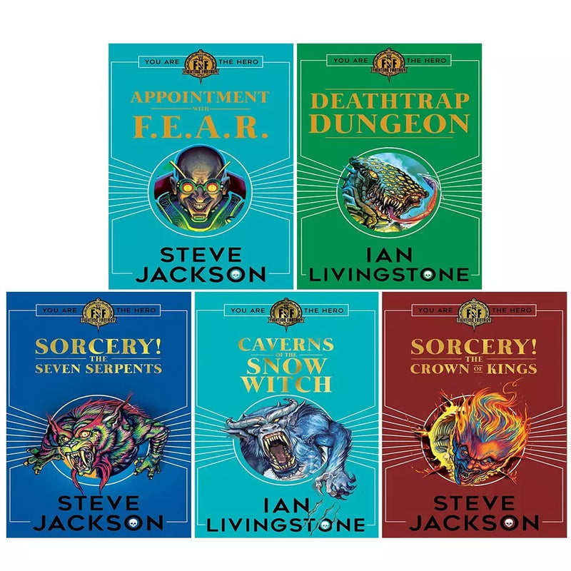 Fighting Fantasy Collection 5 Books Set by Ian Livingstone, Steve Jackson - The Book Bundle