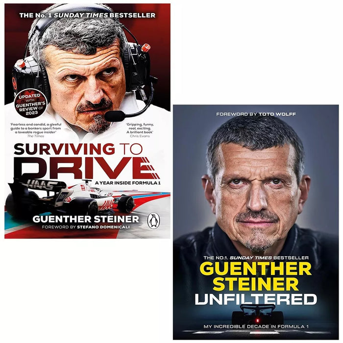 Guenther Steiner Collection 2 Books Set (Surviving to Drive, Unfiltered) - The Book Bundle