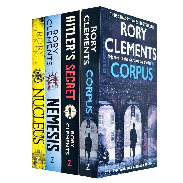Tom Wilde Series 4 Books Collection Set By Rory Clements (Corpus, Nucleus, Nemesis and  Hitler's Secret) - The Book Bundle