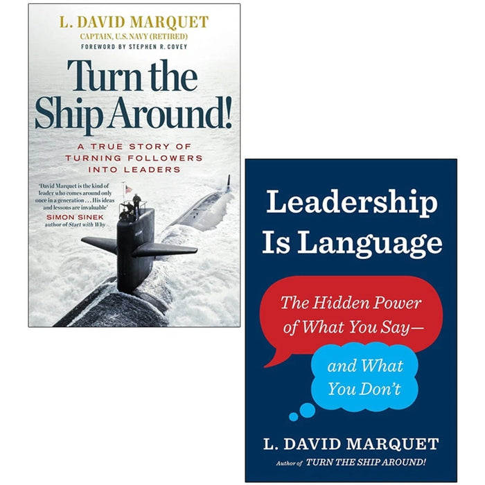 L. David Marquet 2 Books Collection Set Turn The Ship Around, Leadership Is Language - The Book Bundle