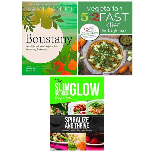 Vegetarian 5:2 Fast Diet, Boustany(HB), Piralize Thrive Fresh Dalila Tarhuni 3 Books Set - The Book Bundle