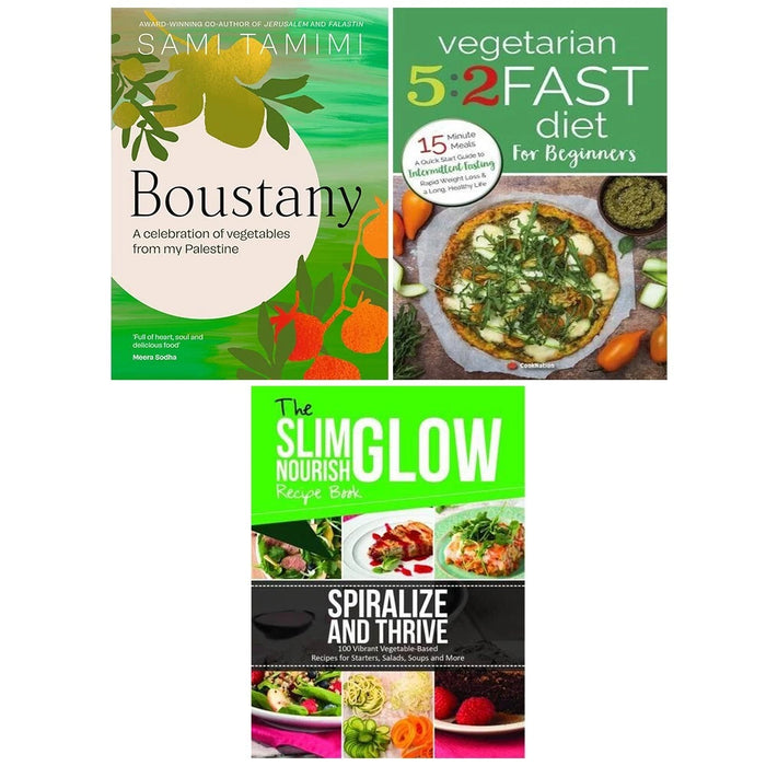 Vegetarian 5:2 Fast Diet, Boustany(HB), Piralize Thrive Fresh Dalila Tarhuni 3 Books Set - The Book Bundle