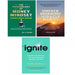 Ignite (Hardcover), Psychology of Money Mindset, UnF ck Morning Miracle Habits 3 Books Set - The Book Bundle