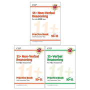 CGP 11+ Ages 10-11 Practice Book & Assessment Tests 3 Books Collection Set CEM & GT Non-Verbal - The Book Bundle