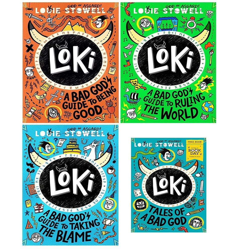Loki Booik Loki A Bad Gods Guide Collection 4 Books Set by Louie Stowell World Bo ...