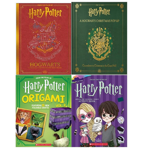 Harry Potter Collection 4 Books Set A Hogwarts Christmas Pop-Up, Origami Vol.2 - The Book Bundle