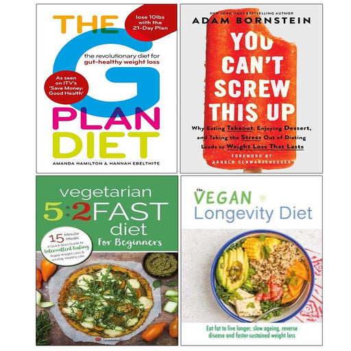 You Can’t Screw This Up [Hardcover], The G Plan Diet, The Vegan Longevity Diet, Vegetarian 5:2 Fast Diet for Beginners 4 Books Collection Set - The Book Bundle
