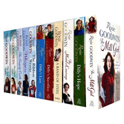 Rosie Goodwin Collection of 11 paperback fiction books by Rosie Goodwin, featuring colorful book covers and titles.