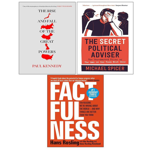 Rise Fall of the Great Powers,Factfulness,Secret Political Adviser (HB) 3 Books Set - The Book Bundle