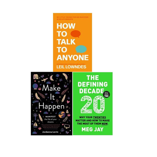 Make It Happen, The Defining Decade & How to Talk to Anyone 3 Books Set - The Book Bundle