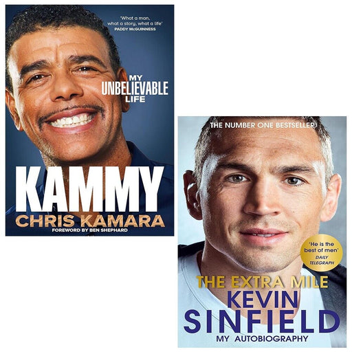 Kammy Chris Kamara, Extra Mile Inspirational Kevin Sinfield (HB) 2 Books Set - The Book Bundle