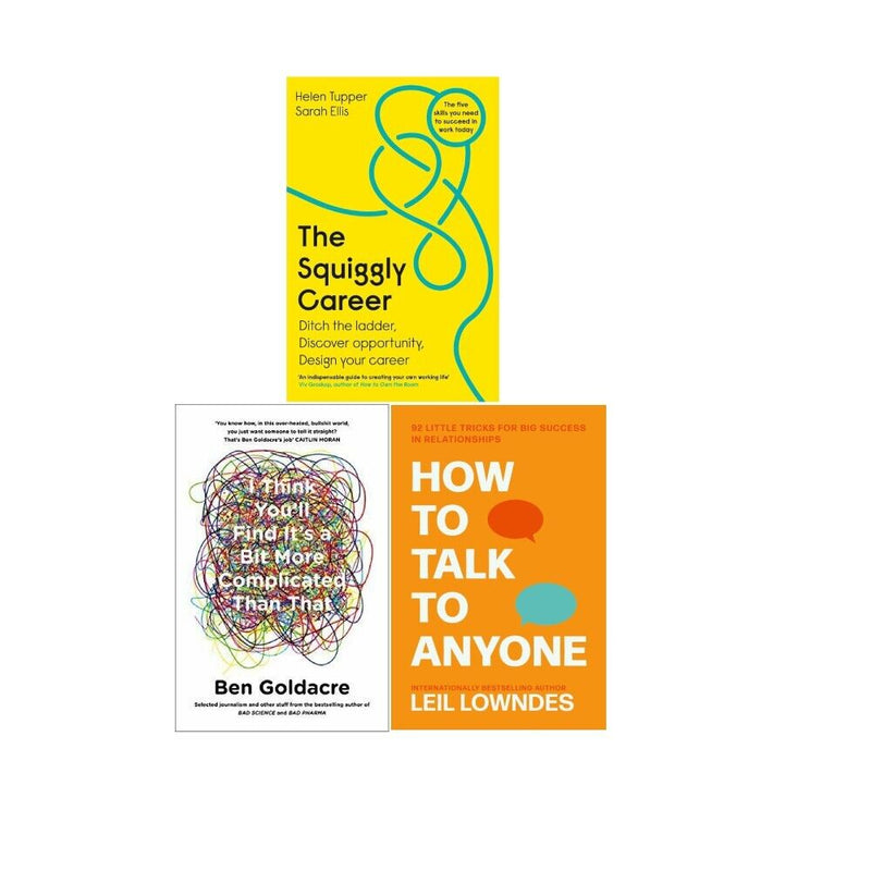 Collection of three paperback non-fiction books by Sarah Ellis and Helen Tupper, including The Squiggly Career, with colorful covers.