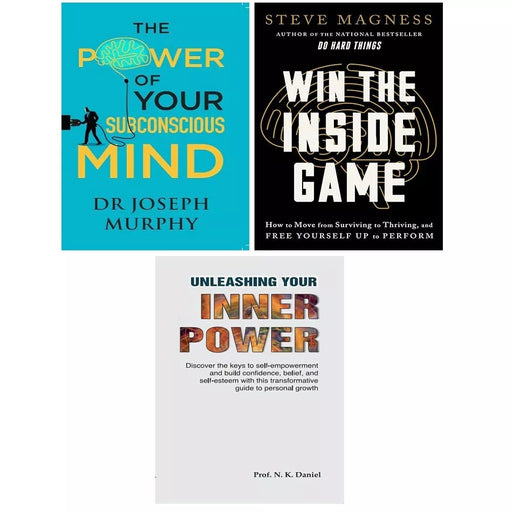 Win the Inside Game HB, Power of Your Subconcious, Unleashing Your Inner 3 Books Set - The Book Bundle