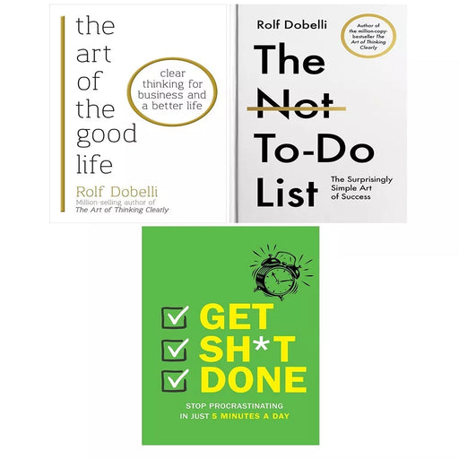 Get Sh*t Done Chartwell, Not To Do List (Hardcover), Art of the Good Life 3 Books Set - The Book Bundle