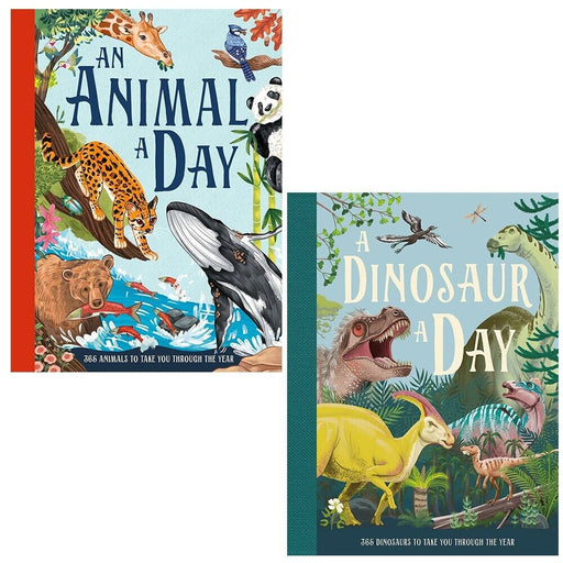 Miranda Smith Collection 2 Books Set A Dinosaur A Day, An Animal a Day Hardcover - The Book Bundle