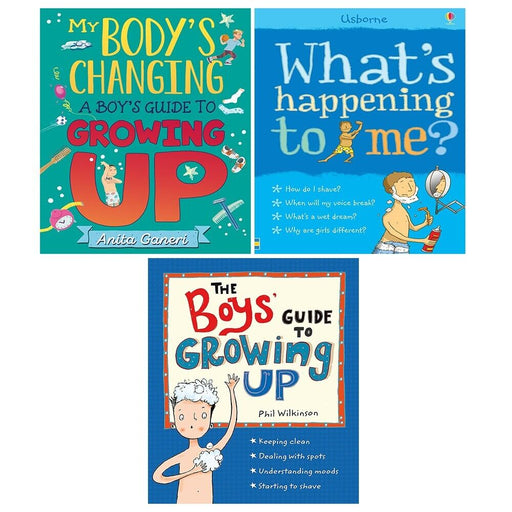 Whats Happening to Me Alex Frith,Boys Guide to Growing Up,Bodys Changing 3 Books Set - The Book Bundle