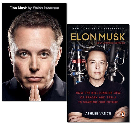 Elon Musk How the Billionaire Walter Isaacson,Elon Musk Ashlee Vance 2 Books Set - The Book Bundle