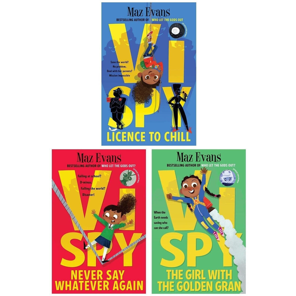 Vi Book Vi Spy Series 3 Books Collection Set by Maz Evans Licence to Chill, Ne