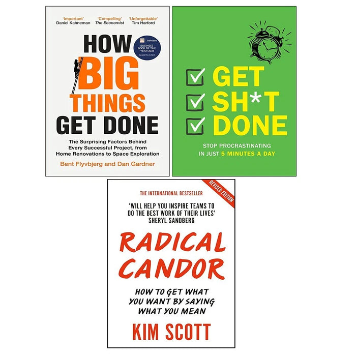 Radical Candor, How Big Things Get Done, Get Sh*t Done 3 Books Collection Set - The Book Bundle