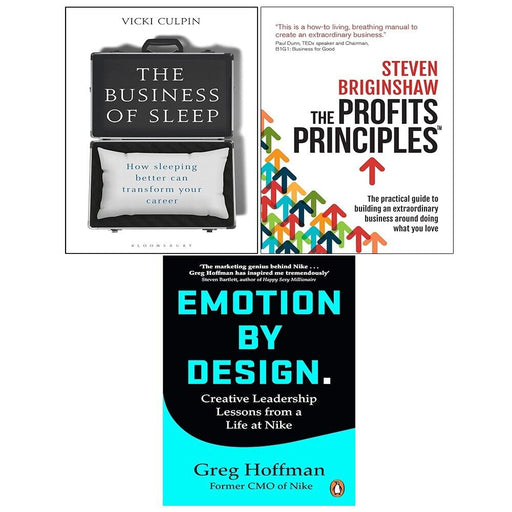 Business of Sleep (HB),Profits Principles, Emotion by Design Greg 3 Books Set - The Book Bundle