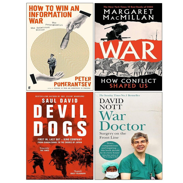 How to Win an Information War(HB),War Doctor, Devil Dogs, War Margaret 4 Books Set - The Book Bundle