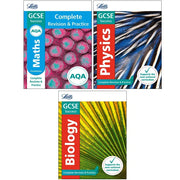 Letts GCSE 9-1 Revision Success Maths Foundation, Biology, Physics 3 Books Set - The Book Bundle