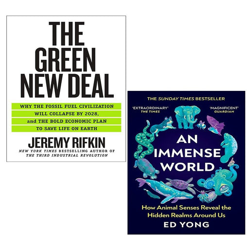 Green New Deal Jeremy Rifkin, An Immense World Ed Yong 2 Books Set - The Book Bundle